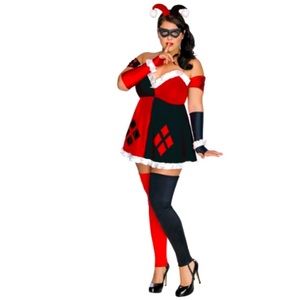 Plus 14-16W Womens Sexy Harley Quinn Rubies Licensed DC Comics Complete Outfit